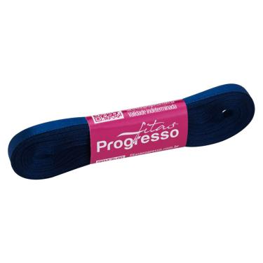 Imagem de  Fita de Cetim Progresso Face Simples, 10m, 7mm, Azul Marinho - CF001.215