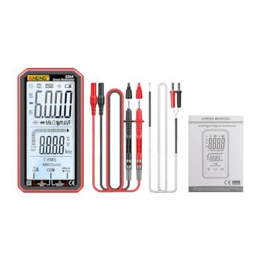 Imagem de menolana Multímetro digital portátil multi testador 620A Equipamentos de medição Mantêm dados Multímetro testador para solução de problemas de carros, 620a Vermelho