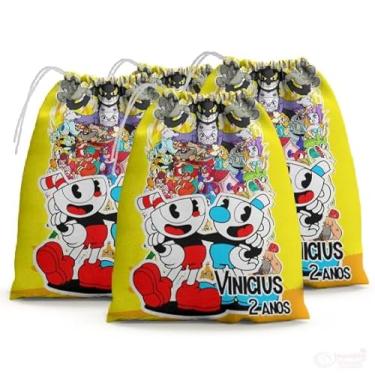 Imagem de Sacolinhas Surpresa Personalizada Tecido Cuphead (Sacolinhas 15x20, Unidades, 40)