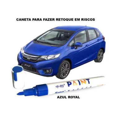 Imagem de Riscos na pintura do seu carro ou moto caneta para retoque azul royal 
