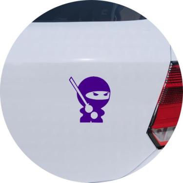 Imagem de Adesivo de Carro JDM Ninja Japones com Bastão - Cor Roxo - Melhor Ades