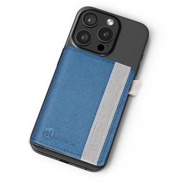 Imagem de Carteira para celular no suporte, suporte de cartão de crédito para a parte traseira do telefone, capa de bolso adesiva para celular, dinheiro, cartão de identificação e chaves. Compatível com iPhone, telefone Android e outros telefones