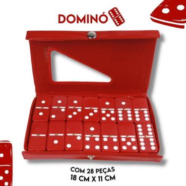 Imagem de Jogo De Domino Profissional De Osso Vermelho - Nybc
