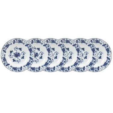 Imagem de Conjunto de Pratos Fundos 06 Peças Folhagem Schmidt