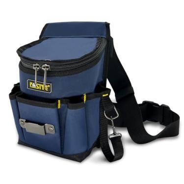 Imagem de Bolsa de ferramentas, cinto de ferramentas com 8 bolsos para carpinteiros e construtores, tecido de poliéster 1000D