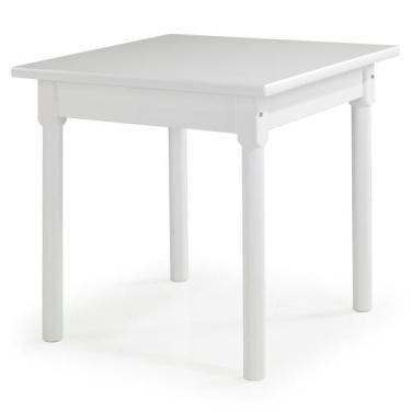 Imagem de Mesa Quadrada 4 Lugares em Madeira  Maciça Mv Outlet, Branco