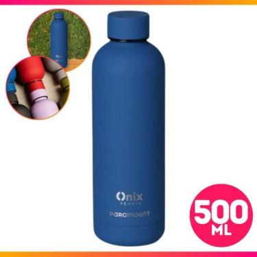 Imagem de Garrafinha Térmica Inox Revestimento De Silicone Suco Água Gelada 500m