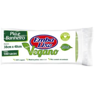 Imagem de Saco de Lixo Verde para Banheiro Embalixo - Vegano 100 Unidades, 100, 