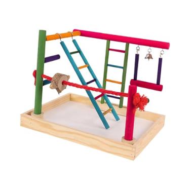 Imagem de Generic Parrot Playground Periquito Pássaro Playstand Parrot Playstand Pássaro Play Gym para Periquito