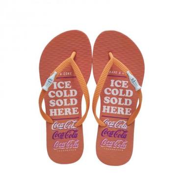 Imagem de Chinelo Confortável Here Coca Cola Feminino CC4374, Bege, 36