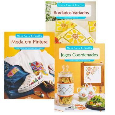 Imagem de Kit 3 Revista Artesanato Bordado Moda Roupa Decoração Casa Trico Croch
