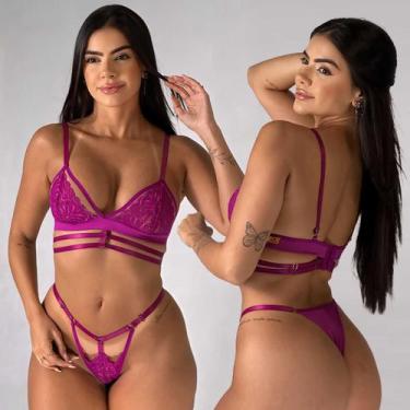 Imagem de Lingerie Feminina Sensual Transparente Renda Tule Sedução - Like4you, 