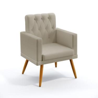 Imagem de Poltrona Namoradeira Vega Mais 2 Poltronas Estofada com Rodapé e Capit