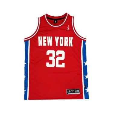 Imagem de Regata Basquete Masculina M10 Vintage New York Stars Alt, Vermelho, P