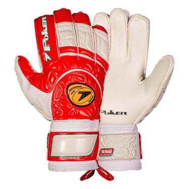 Imagem de Luva de Goleiro Poker Firmness 4 Profissional, 9, Vermelho