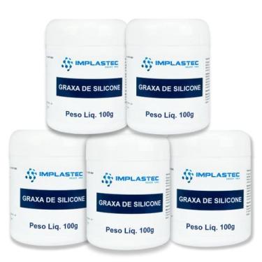 Imagem de Kit 5 Graxa Silicone Dielétrica Implastec Lubrificantes Especiais IGS2