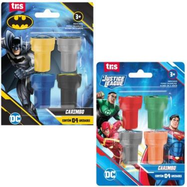 Imagem de Kit de carimbos batman e liga de justiça - 8 unidades - tris