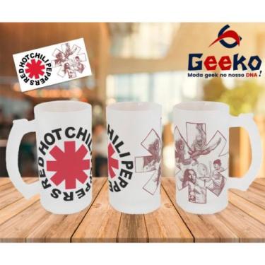 Imagem de Caneca de Chopp Red Hot Chili Peppers Rock Geeko, Jateada, 500ml