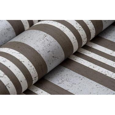 Imagem de Papel de Parede Texturizado Listrado Metalizado - PP409 - Dero Decor, 