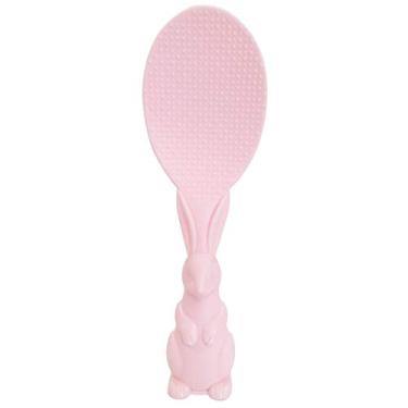 Imagem de Colher de arroz de coelho antiaderente para cozinha fofa, colher de arroz em pé em forma de polipropileno, Pink Rabbit