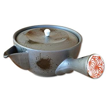 Imagem de Bule de chá japonês de cerâmica Kyusu 240 ml Arita Imari ware Feito no Japão, bule de chá de porcelana para chá verde Akaji-mon