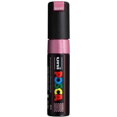 Imagem de Posca marcador 8K em rosa metálico, canetas Posca para materiais de arte, material escolar, arte rupestre, tinta de tecido, marcadores de tecido, caneta de tinta, marcadores de arte, marcadores de