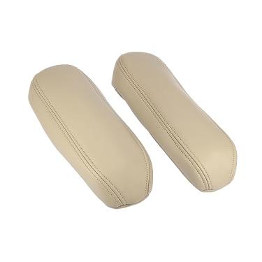 Imagem de ACROPIX Capa de apoio de braço do banco dianteiro do carro adequada para Ford F-150 - Pacote com 2 bege