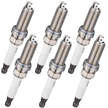 Imagem de BDFHYK Velas de ignição de irídio duplo 90174 compatíveis com INFINITI EX37 G37 M37 Q40 Q50 Q60 Q70 Q70L QX50 QX70, compatível com Nissan 370Z 3.7L V6 substituição para DF8H11B conjunto de 6