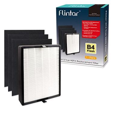 Imagem de Flintar Filtro de substituição HEPA verdadeiro, compatível com Alen BreatheSmart Flex e purificador de ar 45i, HEPA de grau H13, além de 3 pré-filtros substituíveis, peça # B4-Fresh (1 pacote)