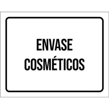 Imagem de Kit 3 Placas Sinalização - Envase Cosméticos
