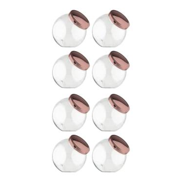 Imagem de Kit 8 Pote Baleiro Plástico Transparente Tampa Rosca 1000ml (Rose Gold)