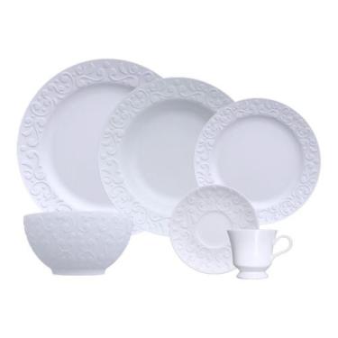 Imagem de Aparelho De Jantar Chá C/ Bowl Tigela Tassel 24 Peça Porcelana Germer 