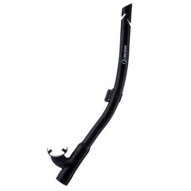 Imagem de respirador tubo snorkel fun dive sk-03 válvula escoamento, Preto