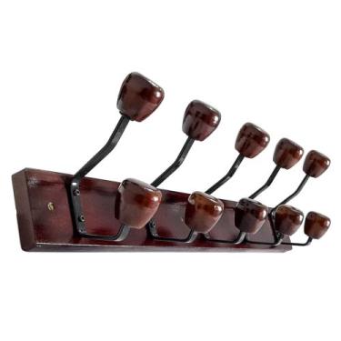 Imagem de Cabide 5 ganchos reto com ganchos duplos para parede ou porta. - Beliz