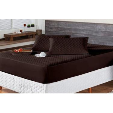 Imagem de Capa Protetora De Colchão Impermeável Matelada Com Elástico Casal King