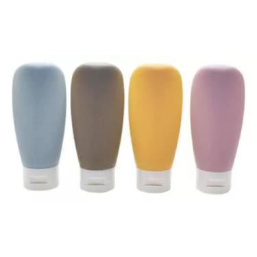 Imagem de Kit viagem com 4 frascos para cremes - bazar do saara