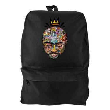 Imagem de Mochila Bolsa Masculina Basica Escolar Pega a Visão Estampado Tupac Gr