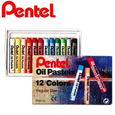 Imagem de Giz Pastel Oleoso Pentel 12 Cores PHN-12