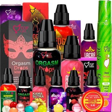 Imagem de Kit 34 Produtos Funcional Uso Pessoal Ou Revenda Sex Shop - Top Gel