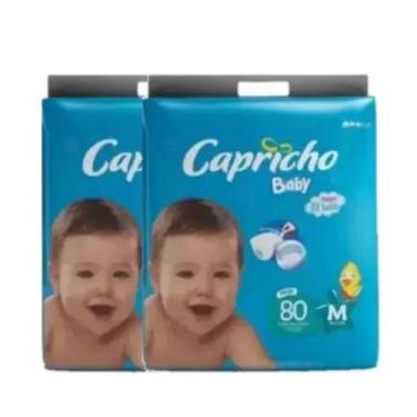 Imagem de Fralda Descartavel Capricho Baby Mega 2 Pacotes Tamanho M Com 160 Unid