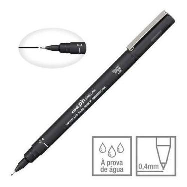 Imagem de Kit 2 Canetas Uni Pin Fine Line Preta 0.4mm Mitsubishi - Uni-Ball