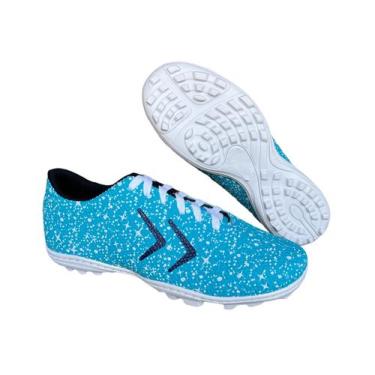 Imagem de Chuteira Society E Salão Quadra Grama Sintética - GF7 Sports, Água soc