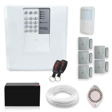 Imagem de Kit Alarme Residencial Bopo 6 Sensores Sem Fio e Discadora - Bopo Elet