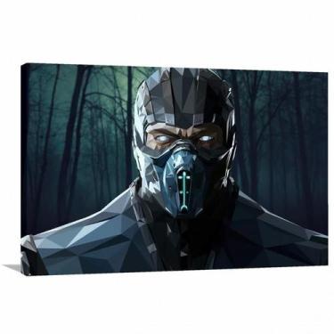 Imagem de Quadro Mortal Kombat Sub Zero decorativo Tela em Tecido - Wall Frame