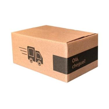 Imagem de 50 caixas de papelão correio envio e-commerce 16x11x06 personalizada -