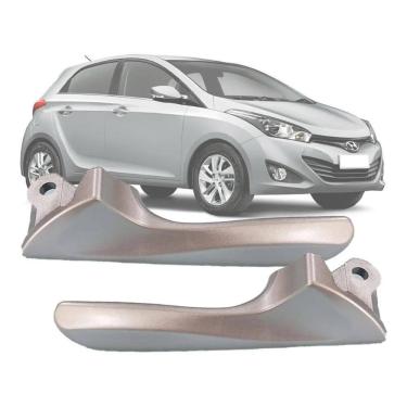 Imagem de Par Gatilho Puxador Maçaneta Interna Hb20 Hb20 Sedan Prata - UN / 2 [F103]