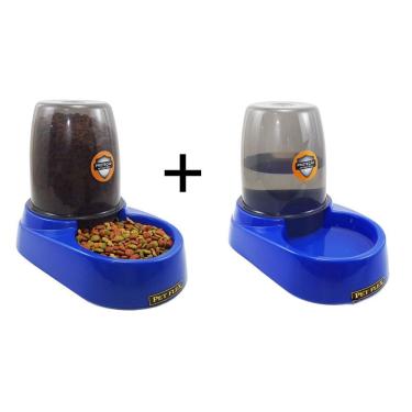 Imagem de Bebedouro + Comedouro Automático Com Reservatório Bistrô Pet Flex para Cães e Gatos