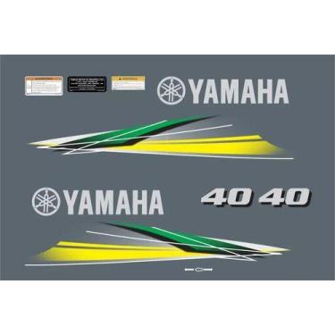 Imagem de Kit Adesivos Yamaha 40 Hp Para Motor De Popa - SPTS