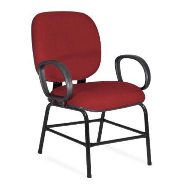 Imagem de Cadeira Obeso Turim Plus Size Fixa - Flex cadeiras, Vermelho