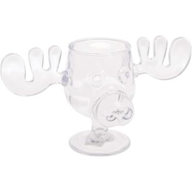 Imagem de Spoontiques - Copo de alce acrílico National Lampoon's Christmas Vacation - Caneca Griswold Moose - 11,4 cm - 170 g, transparente